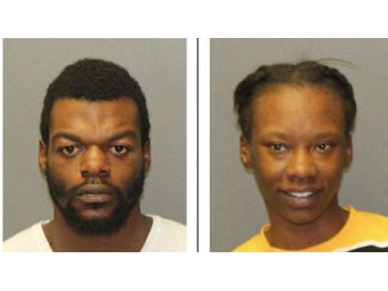 Khyleil Aziz Triplett, left, and Andrea Jackson-Deloatch are being held in Harford County, according to police, who said both have warrants for their arrest in other jurisdictions.