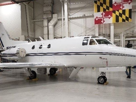 Northrop Grumman donated a jet to the school system for its aviation technician maintenance program.