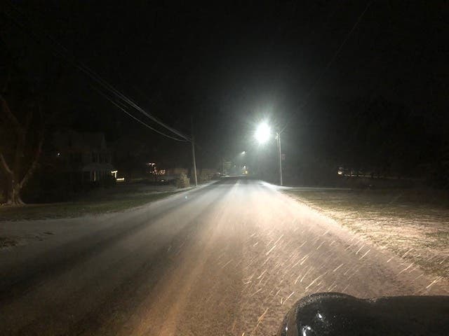 Road conditions are factored into the decision to close schools.