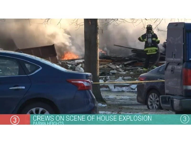A body was reportedly pulled from the debris after a house explosion in Parma Heights Dec. 21.