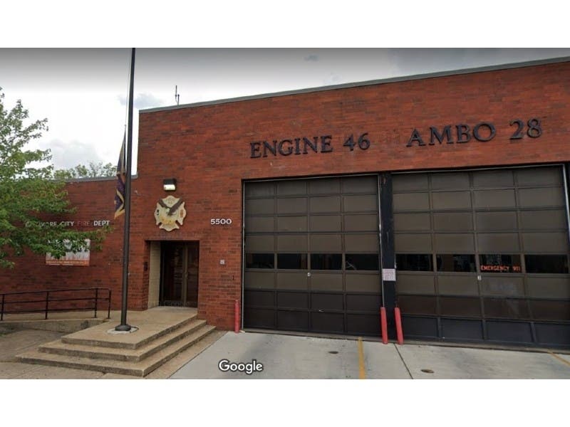 Officials said firefighters had to duck for cover at this firehouse on Reisterstown Road Tuesday, Jan. 21.