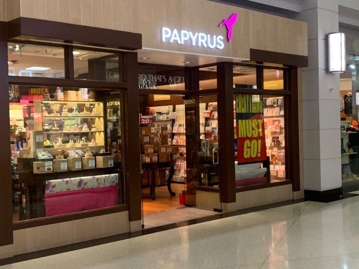 Papyrus is closing all of its stores, including five in Maryland. In other news, Pier 1 is closing nine Maryland stores as it shutters hundreds nationwide.