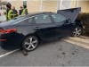 A car crashed in the 300 block of Market Street Friday morning.