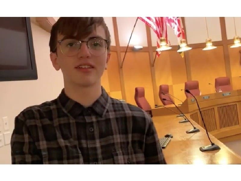 Connor Sheffield, 15, of Havre de Grace inspired a bill under consideration in the Maryland General Assembly.