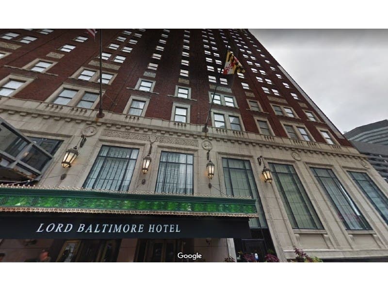 Lord Baltimore Hotel on West Baltimore Street will house people who have mild to moderate symptoms of the new coronavirus.