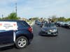 Some people taped signs onto their cars.