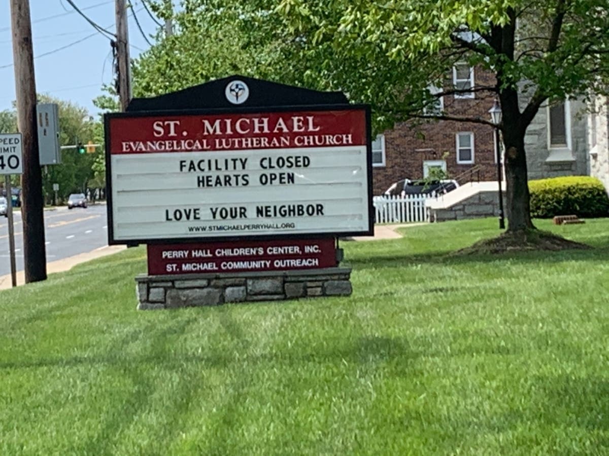 Churches may not open to the public in Baltimore County.