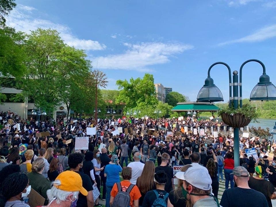Protesters took a stand against racial injustice in Columbia Tuesday, June 2.