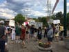 Participants at the peaceful protest in Vienna rallied for racial justice in the aftermath of the death of George Floyd.