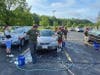 The car wash was was held in the Upper Chesapeake parking lot L over the weekend. Any team member at Upper Chesapeake who wanted their car washed could park it in the lot, and when they came out, it was clean, the scoutmaster said.
