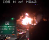 A vehicle fire erupted around 4:30 a.m. Thursday on I-95 near White Marsh Thursday, Aug. 6.