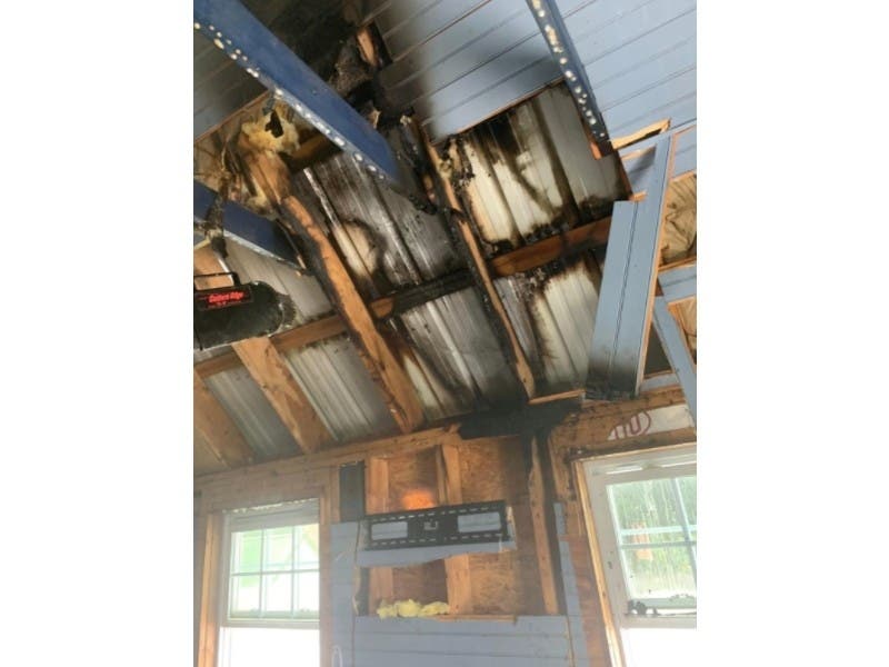 Lightning struck a barn that has been converted into a store at Mt. Felix Vineyard and Winery.