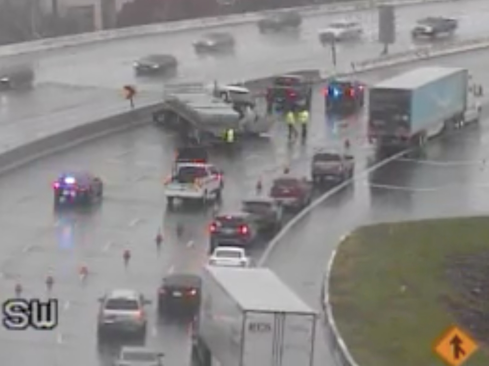 Multiple lanes are closed​ due to the crash on Wednesday, Nov. 11.