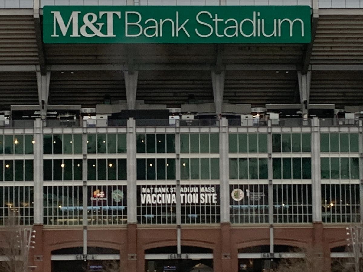 The M&T Bank Stadium site is one of two mass vaccination locations in Baltimore for the COVID-19 vaccine.
