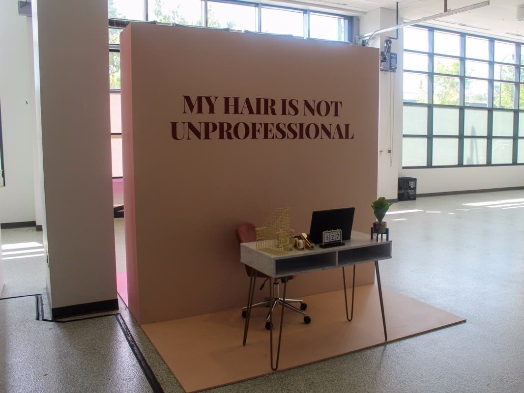The Black Hair Experience in National Harbor walks visitors through everything pertaining to Black hair. Affirmation walls and photos of influential Black women sharing their hair experiences are part of the exhibit.