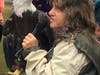 Mary Beth Kaeser with Atka an American Bald Eagle