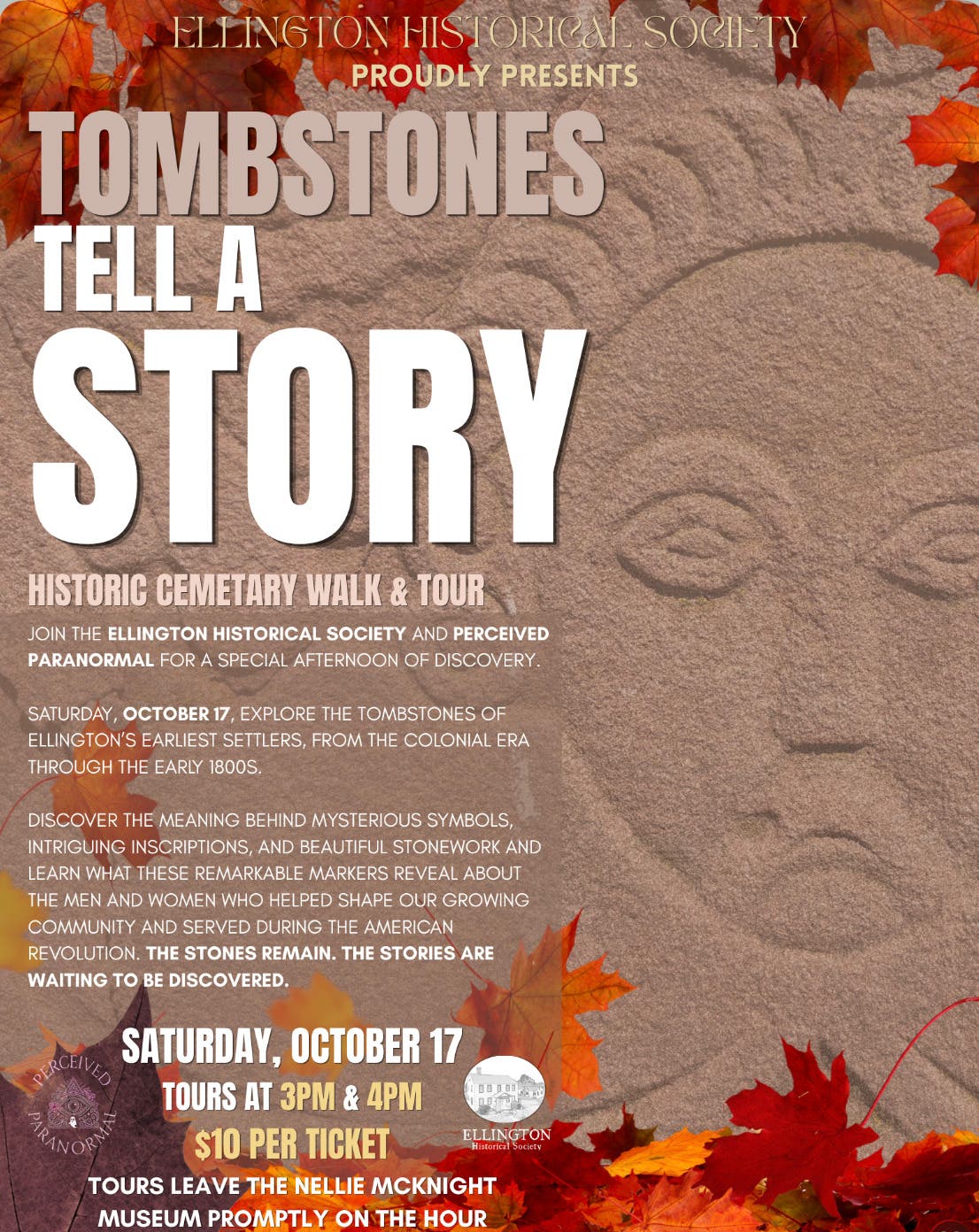 Ellington Historical Society to Present Tombstones Tell a Story