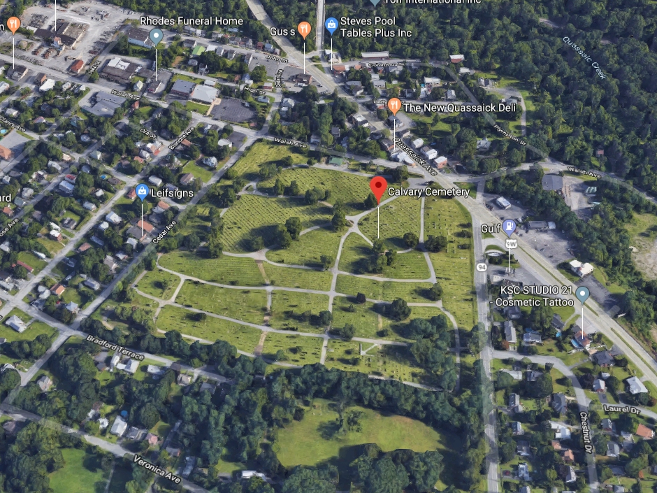 Vandals damaged about 100 headstones over the weekend at Calvary Cemetery in New Windsor.