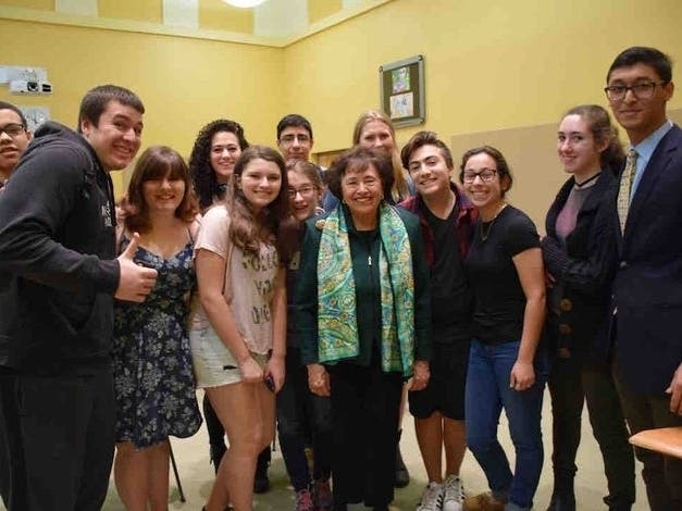 Rep. Nita Lowey, shown in a 2016 visit to Irvington High School, announced her retirement after serving in Congress for 31 years.
