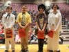 John Jay Middle School Halloween costume contest winners.
