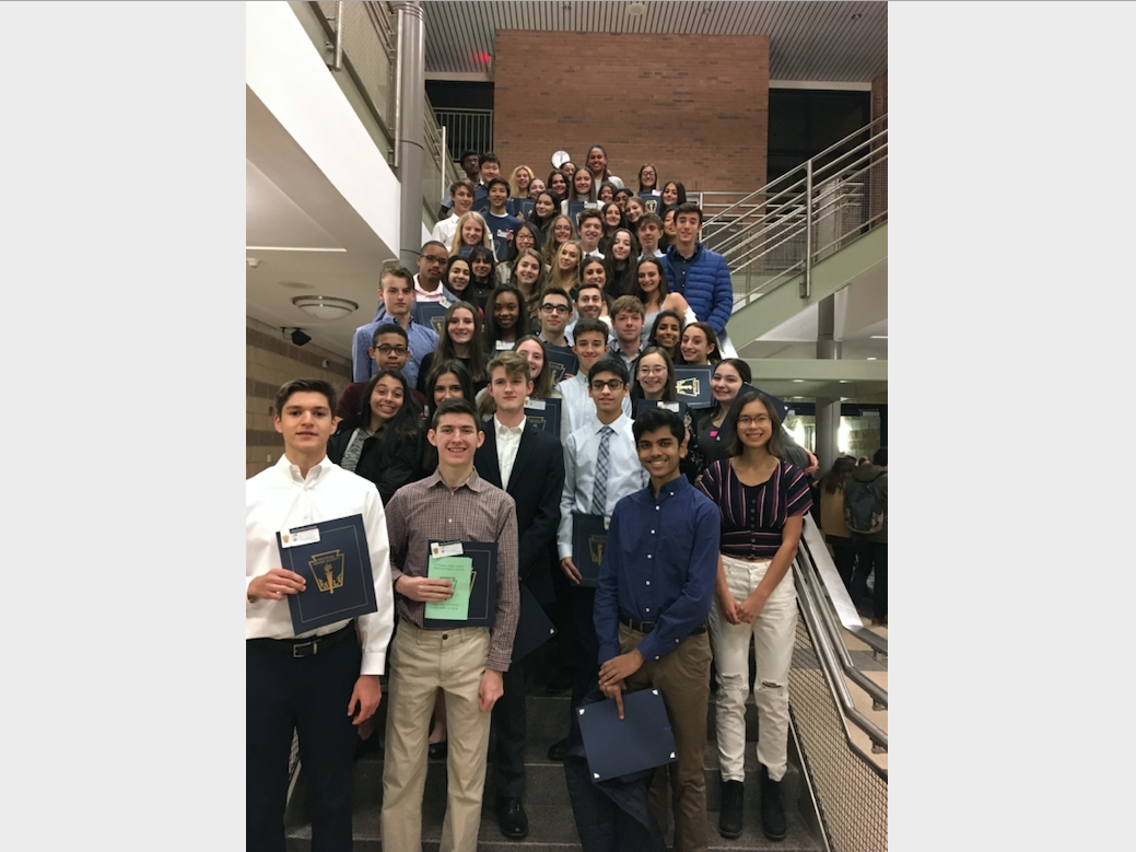 Irvington High School juniors and seniors were inducted as members of the National Honor Society during a recent ceremony.