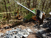 The tail section of the plane that crashed in Costa Rica on New Year's Eve 2017.