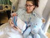 Clara Hooper and new baby boy at Putnam Hospital Center.