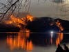Firefighters were battling a major brush fire In Hudson Highlands.