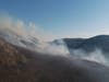 A photo from the NYSP's Unmanned Aerial System shows the fire on Breakneck Mountain.
