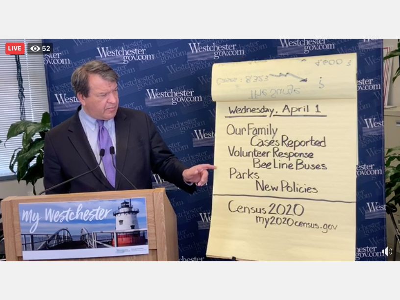 There were 64 reported deaths from the new coronavirus in Westchester County as of Wednesday.