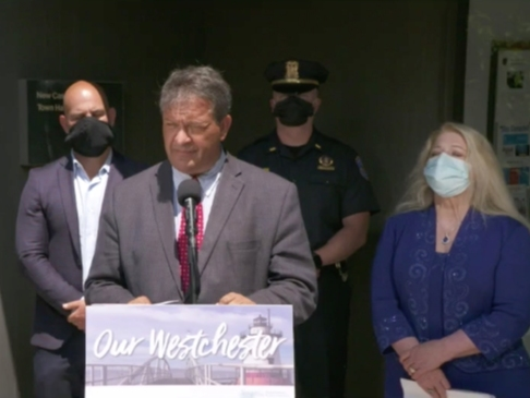 County Executive George Latimer gave his daily news conference Monday about the cluster of coronavirus cases in northern Westchester.