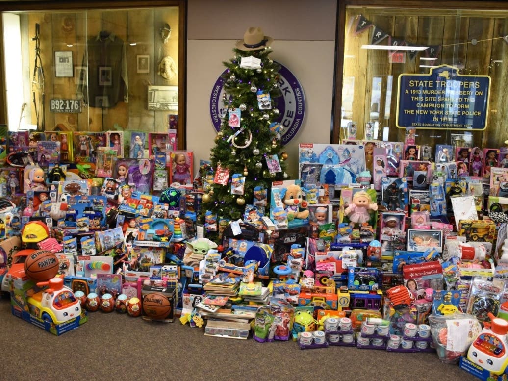 More than 1,300 toys were collected for the holiday season by the New York State Police at Troop K.