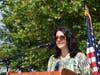 Irvington High School Principal Juliet Gevargis-Mizimakoski welcomed the guests and honorees during the commencement ceremony at Scenic Hudson Park on June 19.
