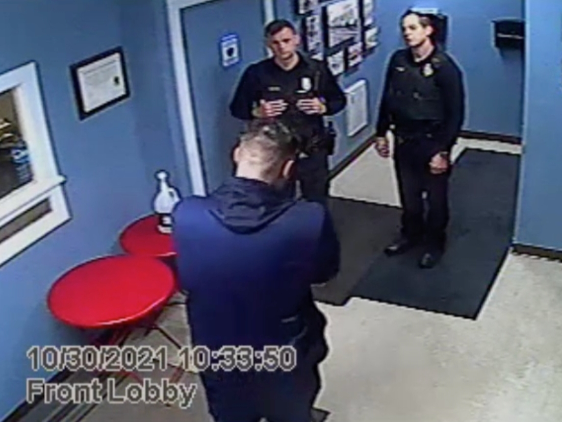 Attorney General Letitia James released surveillance video of a man set on fire by a police stun gun. 