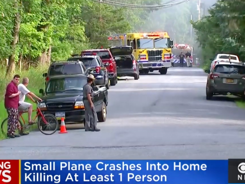 One person inside the plane was killed in the crash Saturday afternoon. 