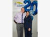 Joe Pizzo of Joseph Studios congratulates Rifath Khan, CEO, The Douglas Center.
