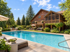 The pool is still open!
(Virtually staged furniture)