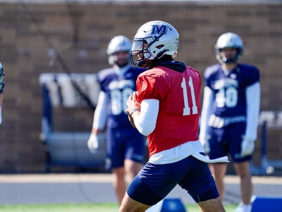 #11 Tony Muskett at a recent spring practice 
