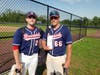 Brookdale sluggers #66 Jake Scrivanic and #27 John Wade