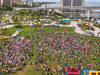 Nearly 6,000 children and families flocked to Coachman Park for the 29th Annual Ginormous Easter Egg Hunt, produced by the Clearwater Community Volunteers and sponsored by the Church of Scientology.