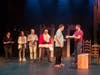 Cast of ASSASSINS rehearses at Curtain Call in Stamford, for a June production in The Kweskin Theatre.