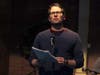Paul Johnson rehearsing as George Bailey in It's a Wonderful Life at Curtain Call.
