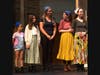 Tevye's five daughters. (L to R) Amelia Oliver, Poppy Sisko, Maria Sharavarnyk, Cara Kramer, Olivia Lapine. Not pictured are two alternating actors as the youngest daughters: Elena Capella and Penelope Dulmaine.