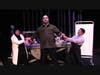  Igor (Stuart Adelberg) and Frau Blucher (Ellen Krinick-Porto) try to restrain The Monster (Kyle Runestad) in Curtain Call\'s YOUNG FRANKENSTEIN.