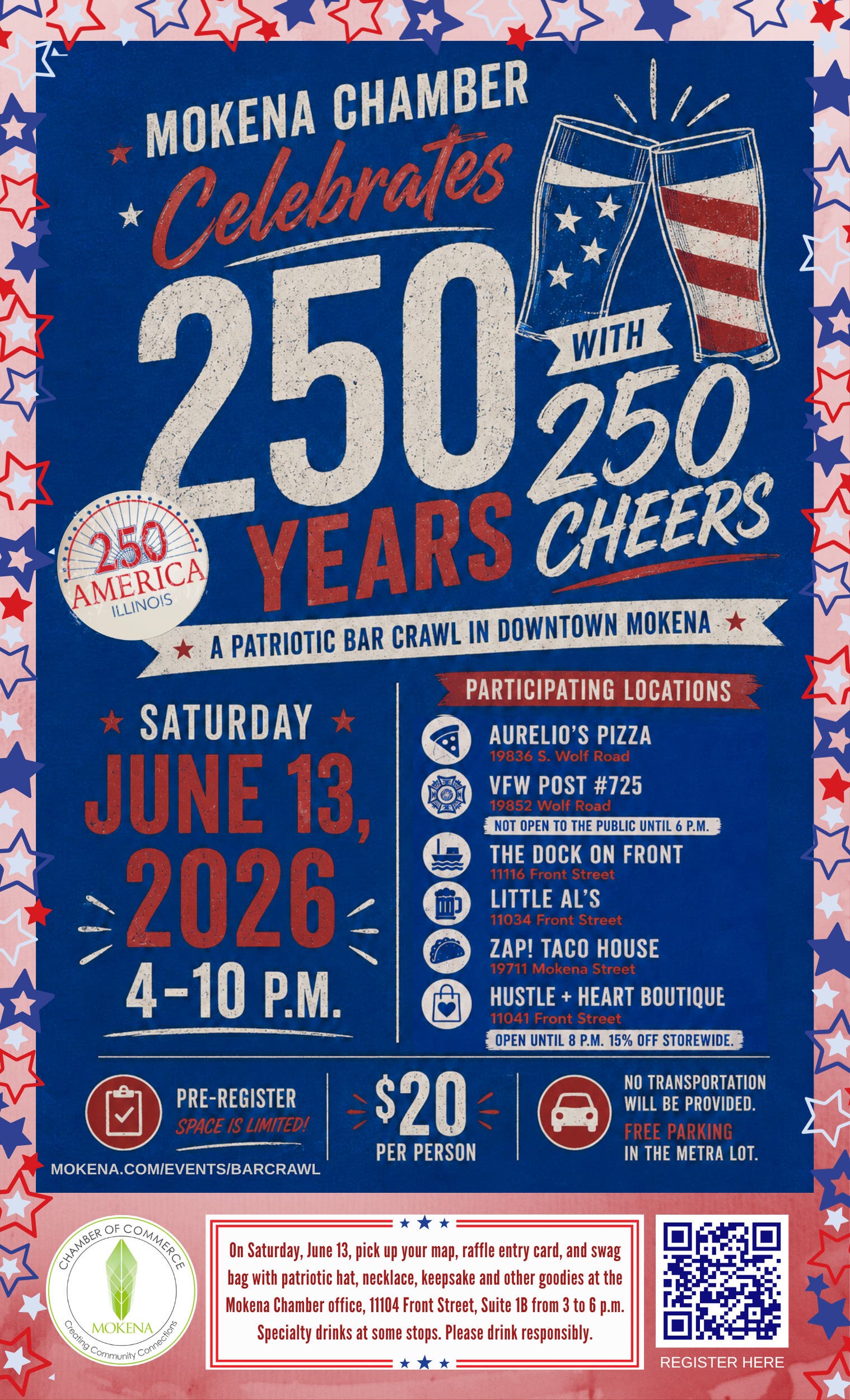 Downtown Mokena Summer Bar Crawl 2026