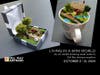 "Living In A Mini World" postcard
