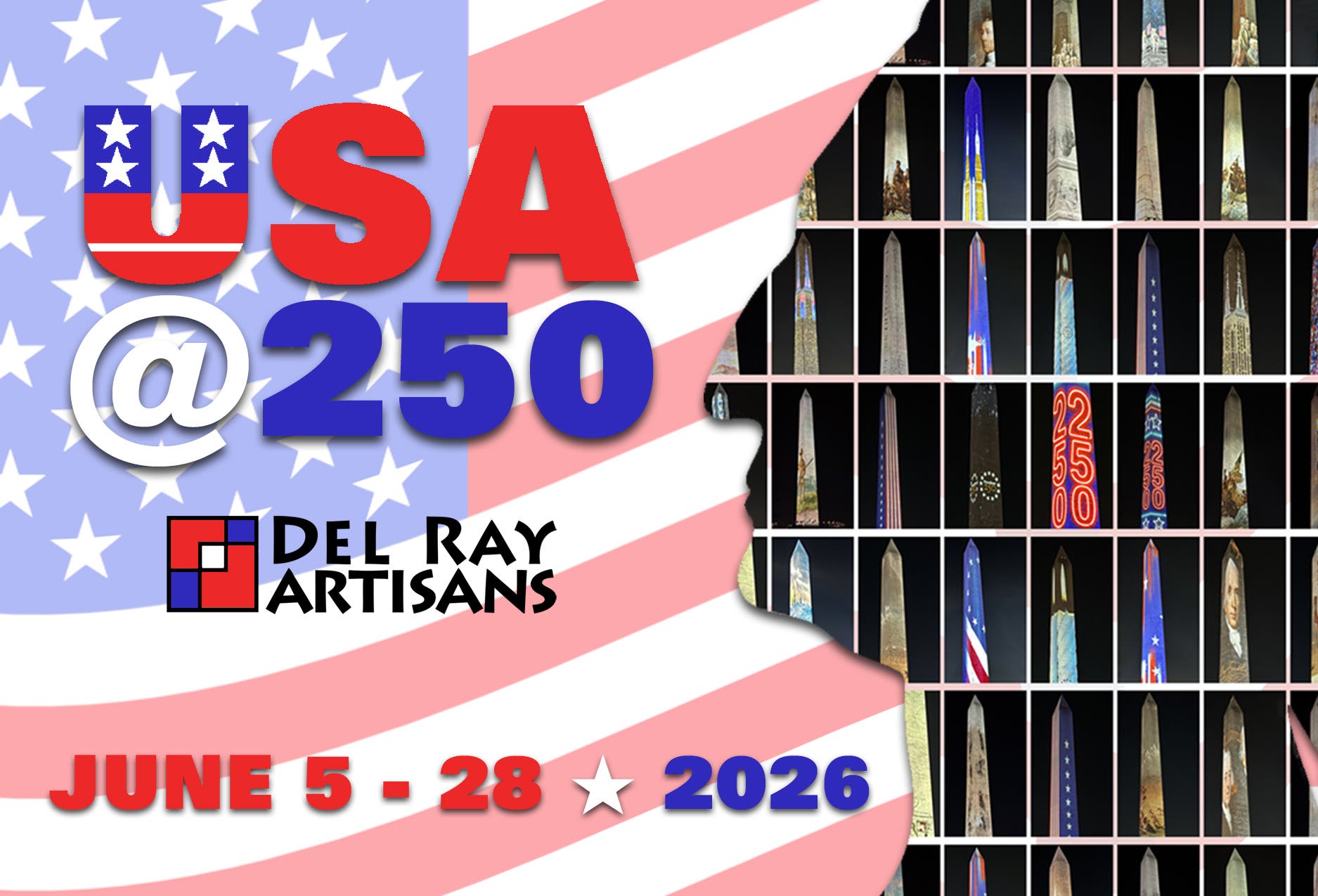 “USA at 250” Art Exhibit Opening Reception Fri June 5 @ 7:00 - 9:00 pm FREE