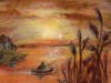 from Christine Blomquist's wool fiber art "Sunset Cove" 