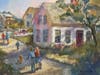 "Main Street Monhegan" watercolor by Annalee Mack