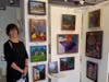 Sonja Jacobson shows her September exhibit "Color Tells a Story: A collection of work for a first-time show"
